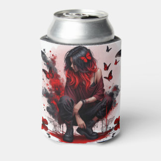 Enfriador De Latas Mariposas góticas y fantasía de dama