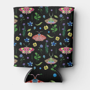 Enfriador De Latas Mariposas Multicolor: Patrón brillante sin foco