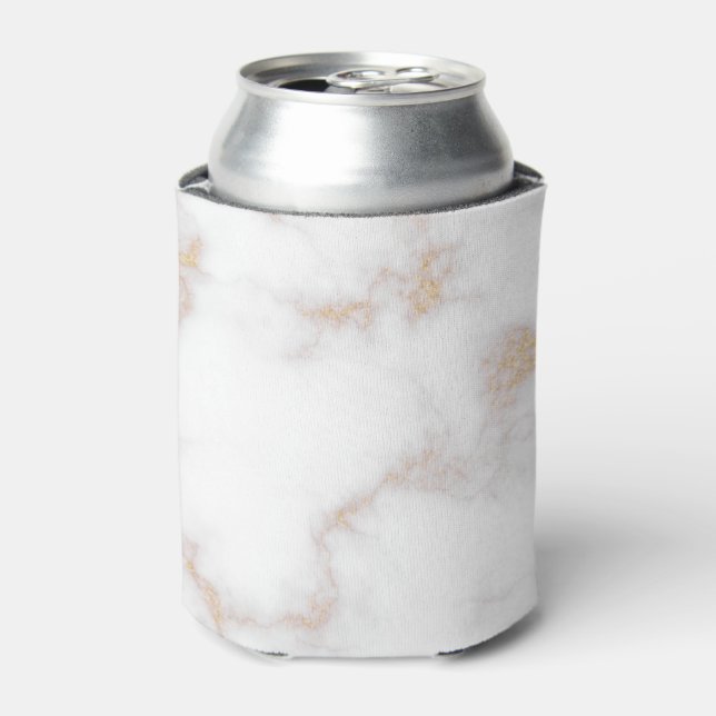 Enfriador De Latas Mármol blanco y oro (Lata Anverso)