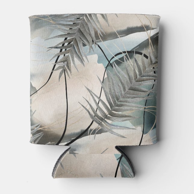 Enfriador De Latas Mármol floral geométrico nórdico (Anverso)