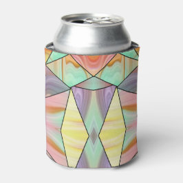 Enfriador De Latas Mármol Líquido Geométrico Abstracto Pastel