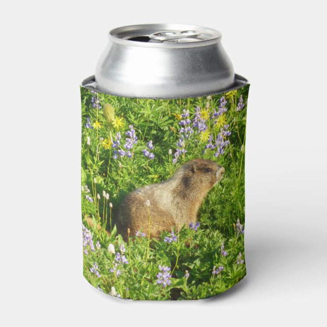 Enfriador De Latas Marmot en Mont Rainier Wildflowers (Lata Anverso)
