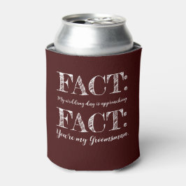 Enfriador De Latas Marrón de propuesta de Groomsman divertida y elega