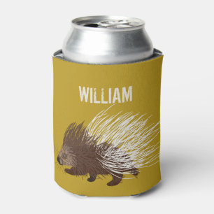 Enfriador De Latas Marrón personalizado y mostaza