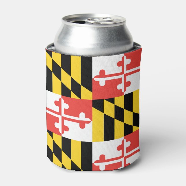Enfriador De Latas Maryland Flag Refrigerador de bebidas (Lata Anverso)