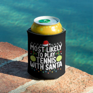 Enfriador De Latas Más Probable Que Juegue Tenis Con La Navidad De Sa