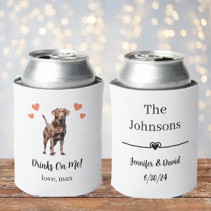 Enfriador De Latas Mascota Boda Refrigerador de bebidas