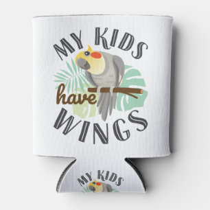Enfriador De Latas Mascota De Ave De Cockatiel Mamá Papá Mis Hijos Ti