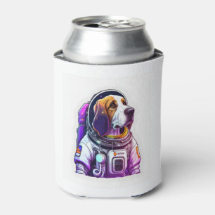 Enfriador De Latas Mascota de perro del astronauta