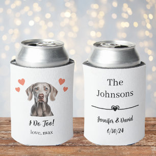 Enfriador De Latas Mascota de Weimaraner Refrigerador de bebidas Boda
