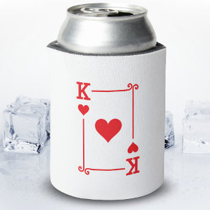 Enfriador De Latas Matching King Hearts Suit Playing Cards Modern