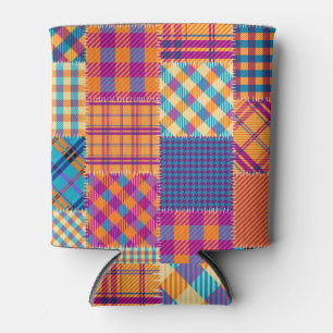 Enfriador De Latas Matraz textil: patrón vintage sin costuras.