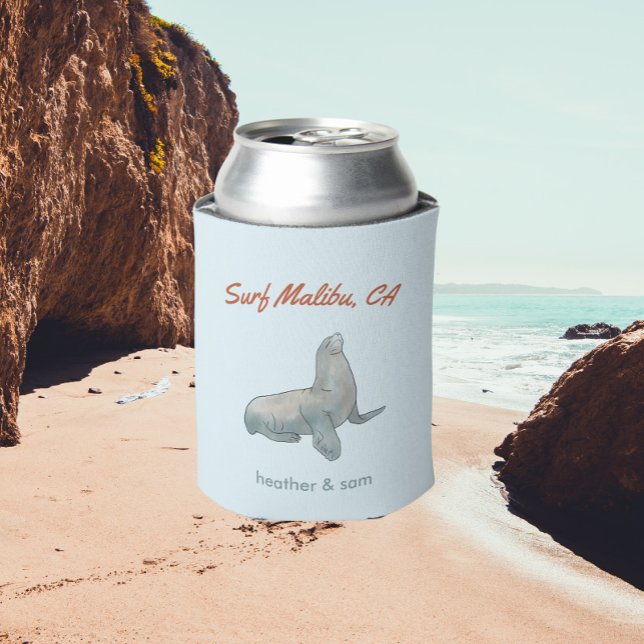 Enfriador De Latas Matrimonio personalizado de Malibu California (Subido por el creador)