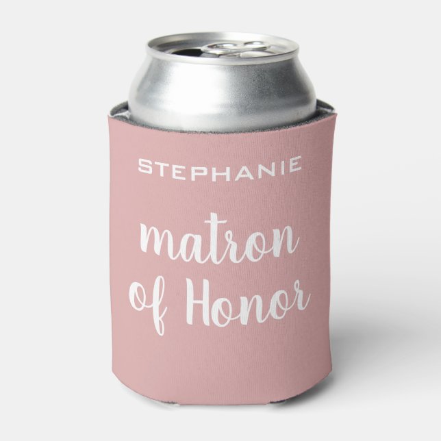 Enfriador De Latas Matrón Personalizado Del Partido Bridal De Honor (Lata Anverso)