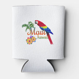 Enfriador De Latas Maui Hawaii Tropical Island Parrot