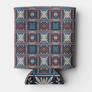 Enfriador De Latas Mayólica italiana, bordado floral mediterráneo.