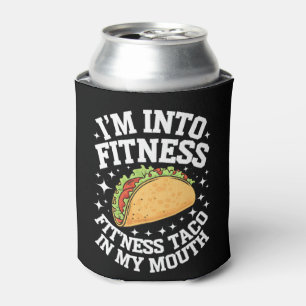 Enfriador De Latas Me apasiona el fitness Taco de fitness en mi boca 