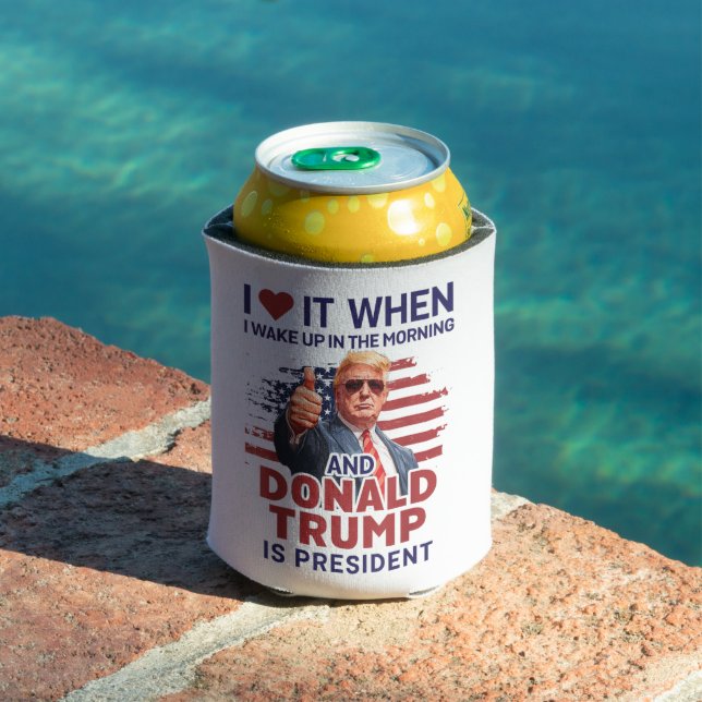 Enfriador De Latas Me Encanta Cuando Me Despierto Y Trump Es Presiden (Piscina in situ)