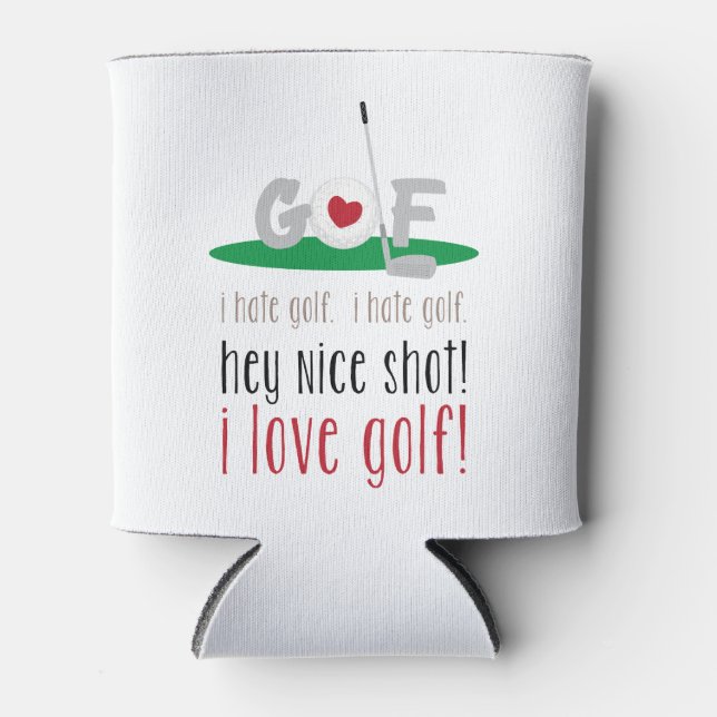 Enfriador De Latas Me encanta el golf (Anverso)
