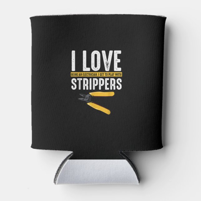 Enfriador De Latas Me Encanta La Electricidad Divertida (Anverso)