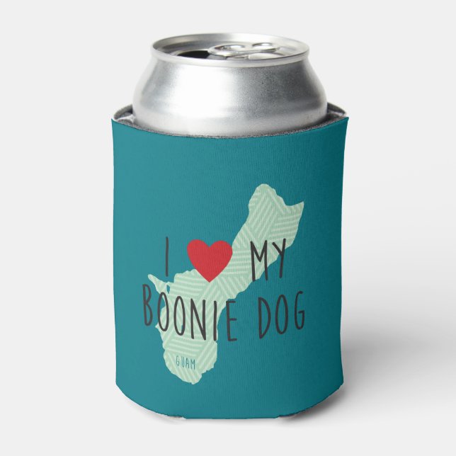 Enfriador De Latas Me encanta mi perro de Boonie (Lata Anverso)