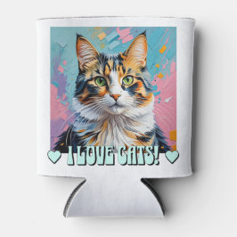 Enfriador De Latas ¡Me Encantan Los Gatos!