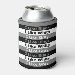 Enfriador De Latas Me Gusta El Blanco Negro Y El Diseño De Rayas De C
