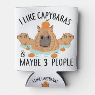 Enfriador De Latas Me gustan las Capybaras y tal vez 3 personas Un be