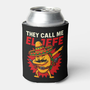 Enfriador De Latas Me Llaman El Jefe Taco Funny Cinco De Mayo
