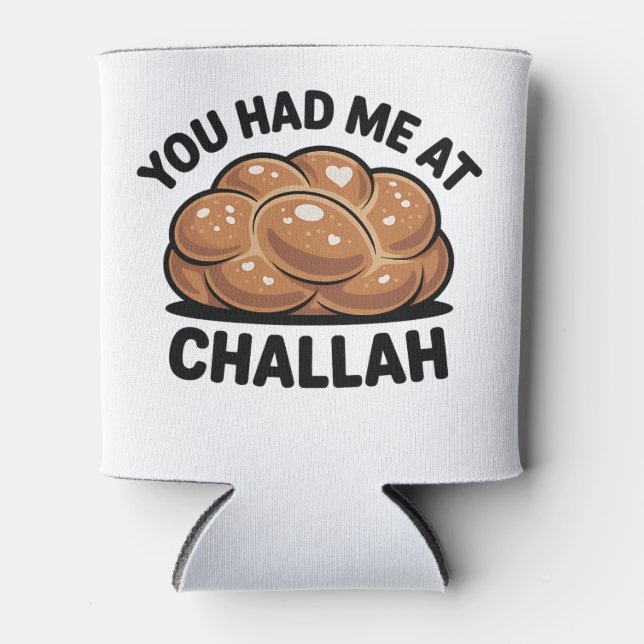 Enfriador De Latas Me tenías en Challah Judío Jew Hanukkah (Anverso)