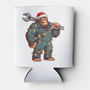 Enfriador De Latas Mecánico de Bigfoot Sasquatch Navidad Cuello Azul