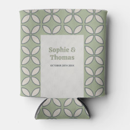 Enfriador De Latas Mediados del Siglo Mod Retro Boda Olive Green