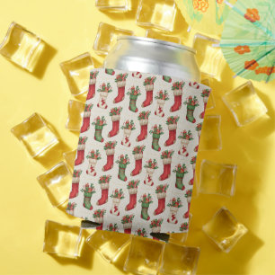 Enfriador De Latas Medias de Navidad Patrón Continuo