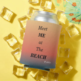 Enfriador De Latas Meet Me At The Beach Summer Beach Sunrise Color