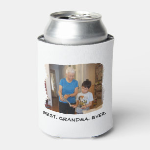 Enfriador De Latas Mejor Abuela del Mundo Nana Abuelo Foto Personaliz
