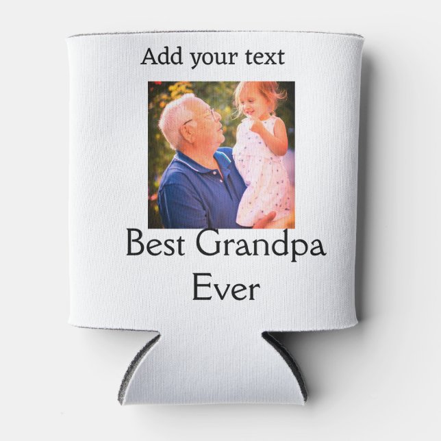 Enfriador De Latas Mejor abuelo, abuelo, abuelo... foto de regalo tex (Anverso)