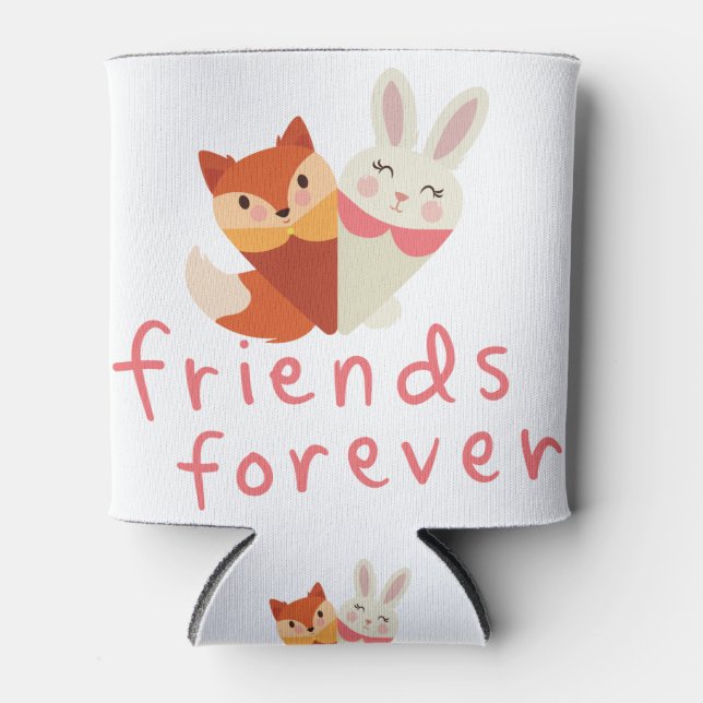 Enfriador De Latas Mejor Amigo de Fox y Rabbit (Anverso)