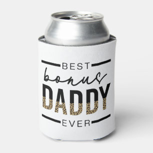 Enfriador De Latas Mejor Bono Papi Ever Leopargraphy Typography