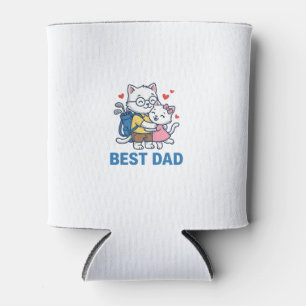 Enfriador De Latas Mejor diseño de vector de gato de golf de papá abr