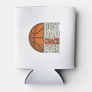 Enfriador De Latas Mejor Entrenador Papá de Baloncesto Diseño Vectori