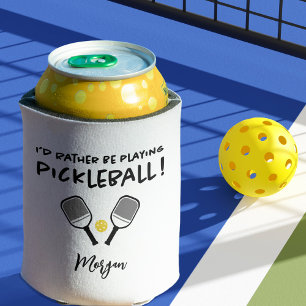Enfriador De Latas Mejor Estaría Jugando Pickleball Nombre Personaliz