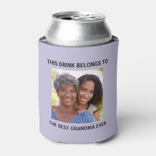 Enfriador De Latas Mejor foto de la abuela nunca púrpura