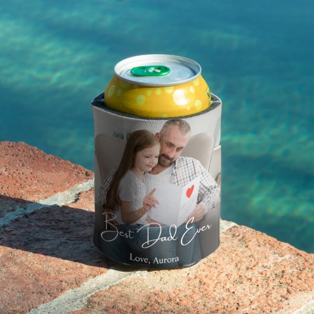 Enfriador De Latas Mejor foto personalizada de papá (Piscina in situ)