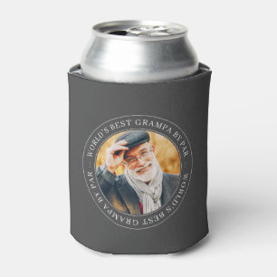 Enfriador De Latas Mejor Grampa del Mundo por Par Classic Simple Phot
