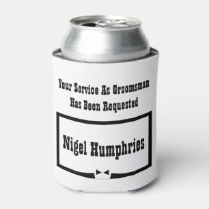 Enfriador De Latas Mejor invitado hombre o groomsman