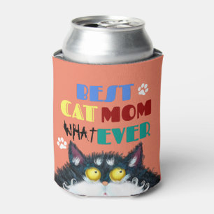 Enfriador De Latas Mejor Madre De Gato Gracioso Gato Amantes