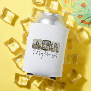 Enfriador De Latas Mejor Madre Perro - Personalizado de 3 Collages de