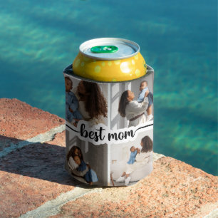 Enfriador De Latas Mejor Mamá Personalizada 4 Collage de fotos