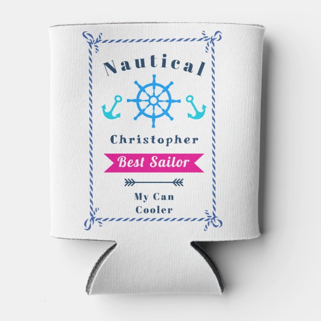 Enfriador De Latas Mejor marinero blanco (Anverso)