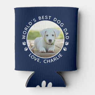 Enfriador De Latas Mejor Papá de Perro del Mundo Foto de Mascota Pers